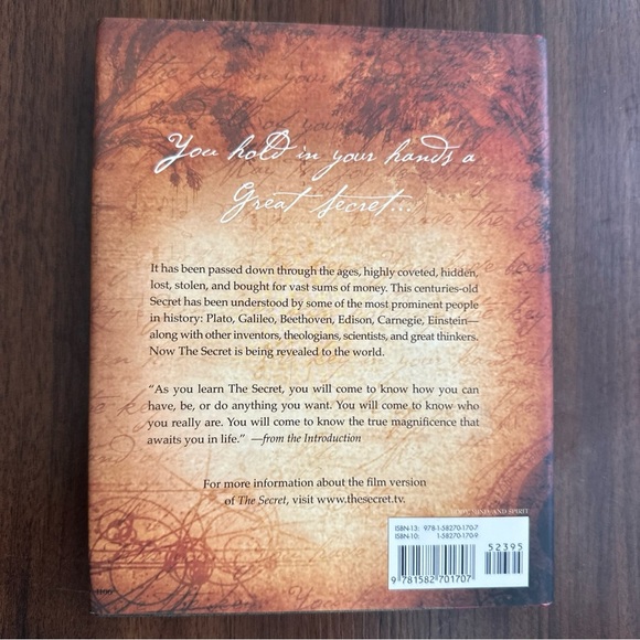 The Secret by Rhonda Byrne - Brown Hardcover - Picture 2 of 2